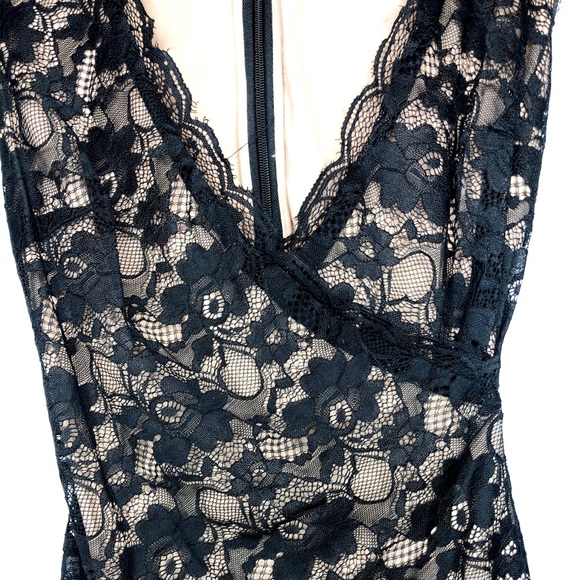 Lace Bebe dress. Black and nude - Picture 3 of 5